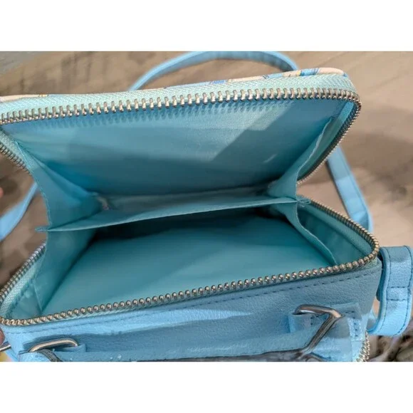 Disney Store Alice In Wonderland Tsum Tsum Crossbody Bag Blue Mini Purse - Picture 11 of 12